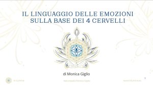 Scopri di più sull'articolo Lezione n. 7 – Il linguaggio delle emozioni sulla base dei 4 cervelli, seconda parte, Monica Giglio