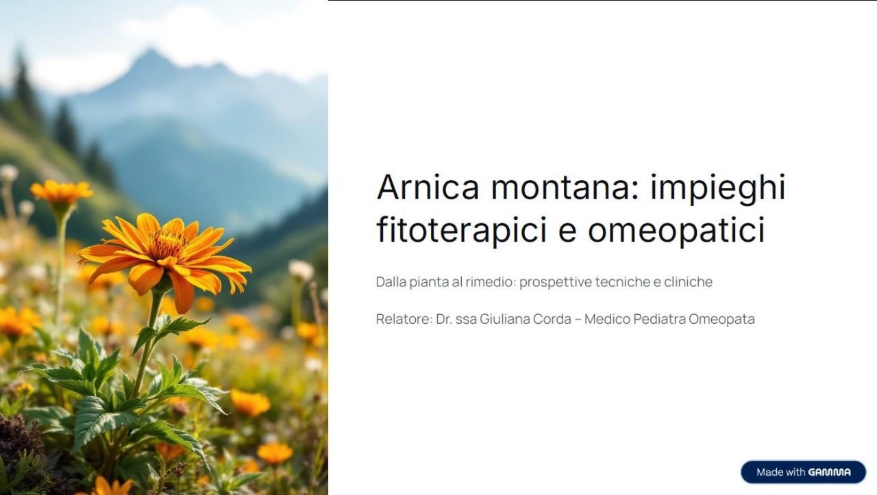 Scopri di più sull'articolo Lezione n. 13 – Materia medica, Arnica Montana: impieghi fitoterapici e omeopatici