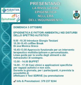 Scopri di più sull'articolo La rivoluzione epigenetica nell’era dell’inquinamento – Domenica 5 Ottobre, Caserta